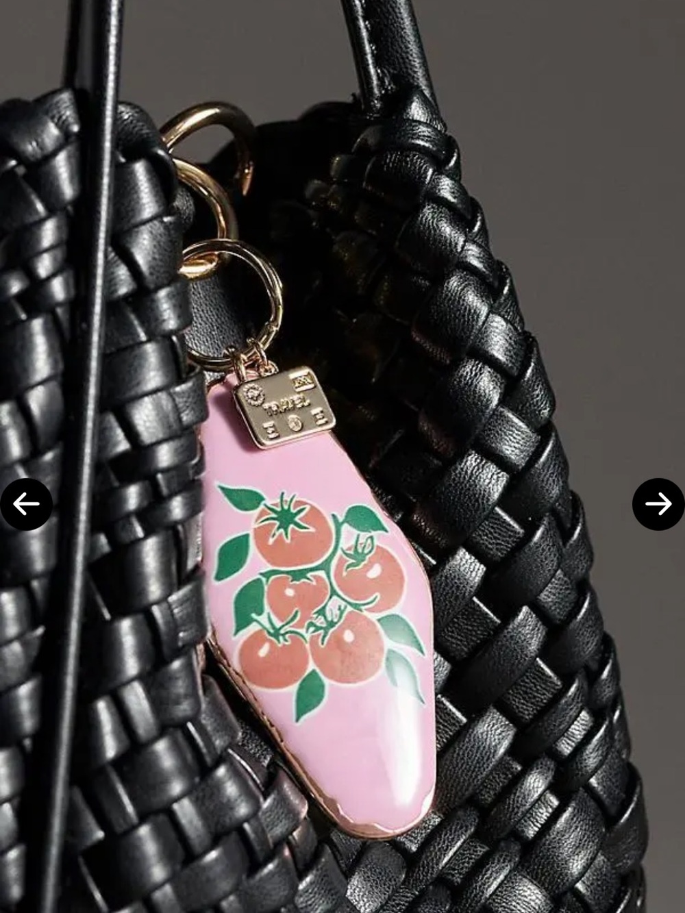 NWT Anthropologie Pink Tomato Cluster Motel Key Bag Charm